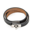 Hermes Mini Kelly Double Tour Bracelet Black Leather