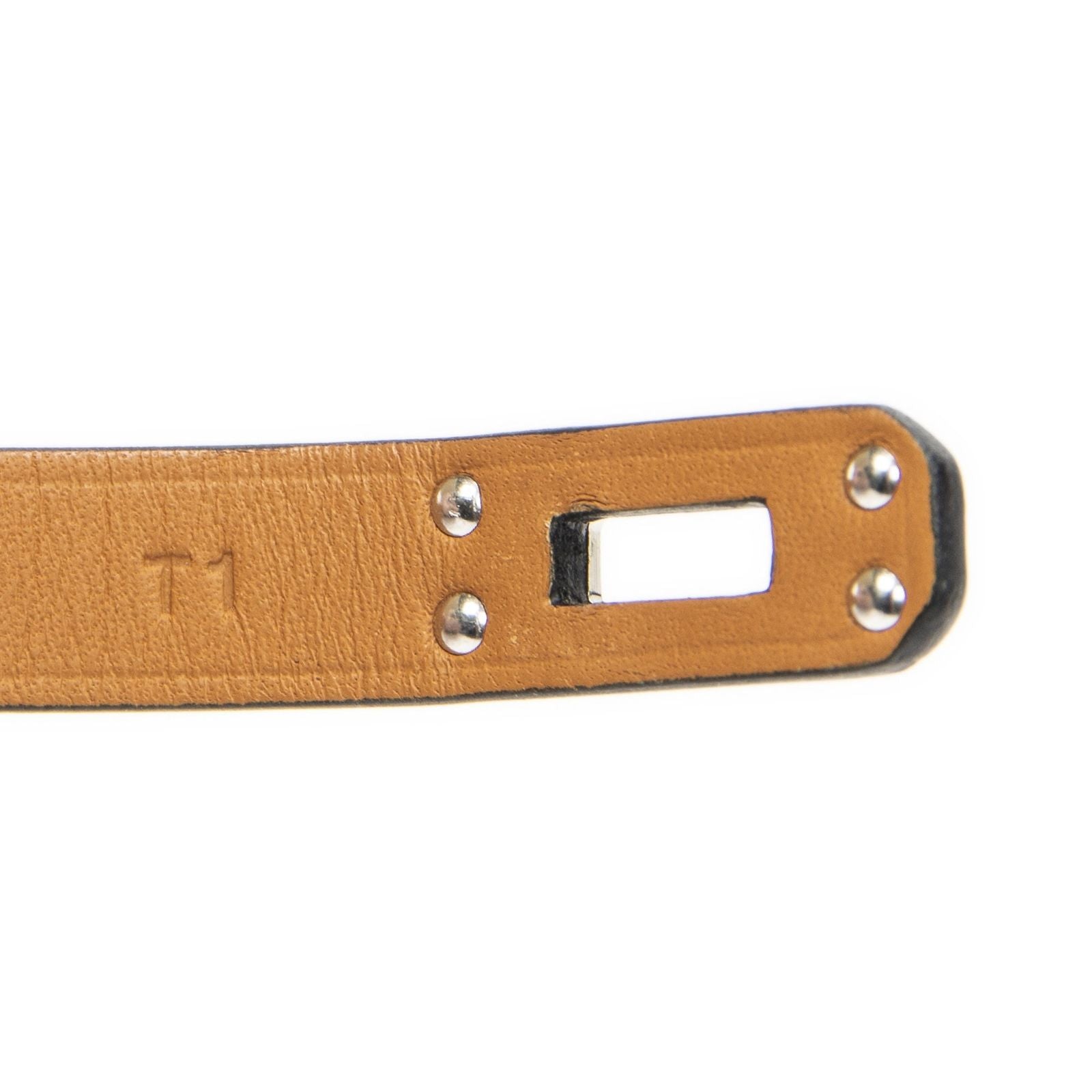 Hermes Mini Kelly Double Tour Bracelet Black Leather — view 4