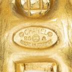 Chanel CC Logo Round Clip Type Earrings Gold Plated — view 3