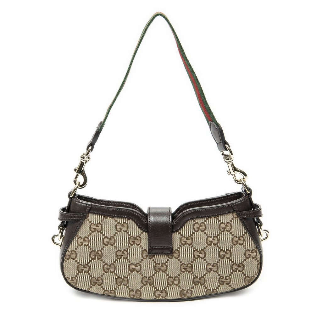 Gucci Mini Side Web Beige GG Canvas Shoulder — view 5