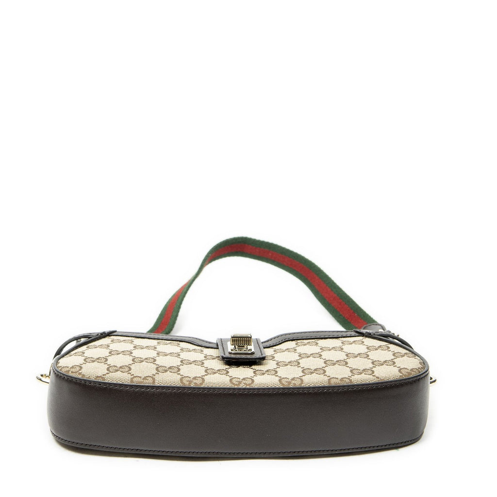 Gucci Mini Side Web Beige GG Canvas Shoulder — view 6