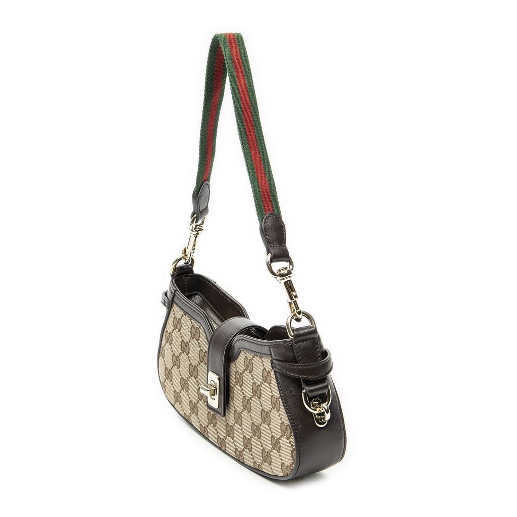 Gucci Mini Side Web Beige GG Canvas Shoulder — view 2