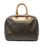 Louis Vuitton Deauville Brown Monogram Canvas Handbag — view 5