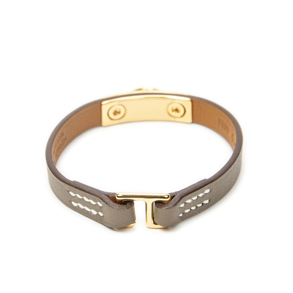 Hermes Bracelet Gray Leather — view 3