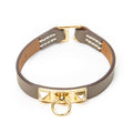 Hermes Bracelet Gray Leather