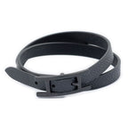 Hermes Behapi Double Tour Bracelet Black Leather