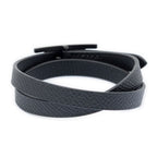 Hermes Behapi Double Tour Bracelet Black Leather — view 2