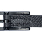Hermes Behapi Double Tour Bracelet Black Leather — view 3