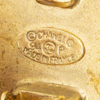 Chanel CC Logo Round Clip Type Earrings Gold Plated — view 3