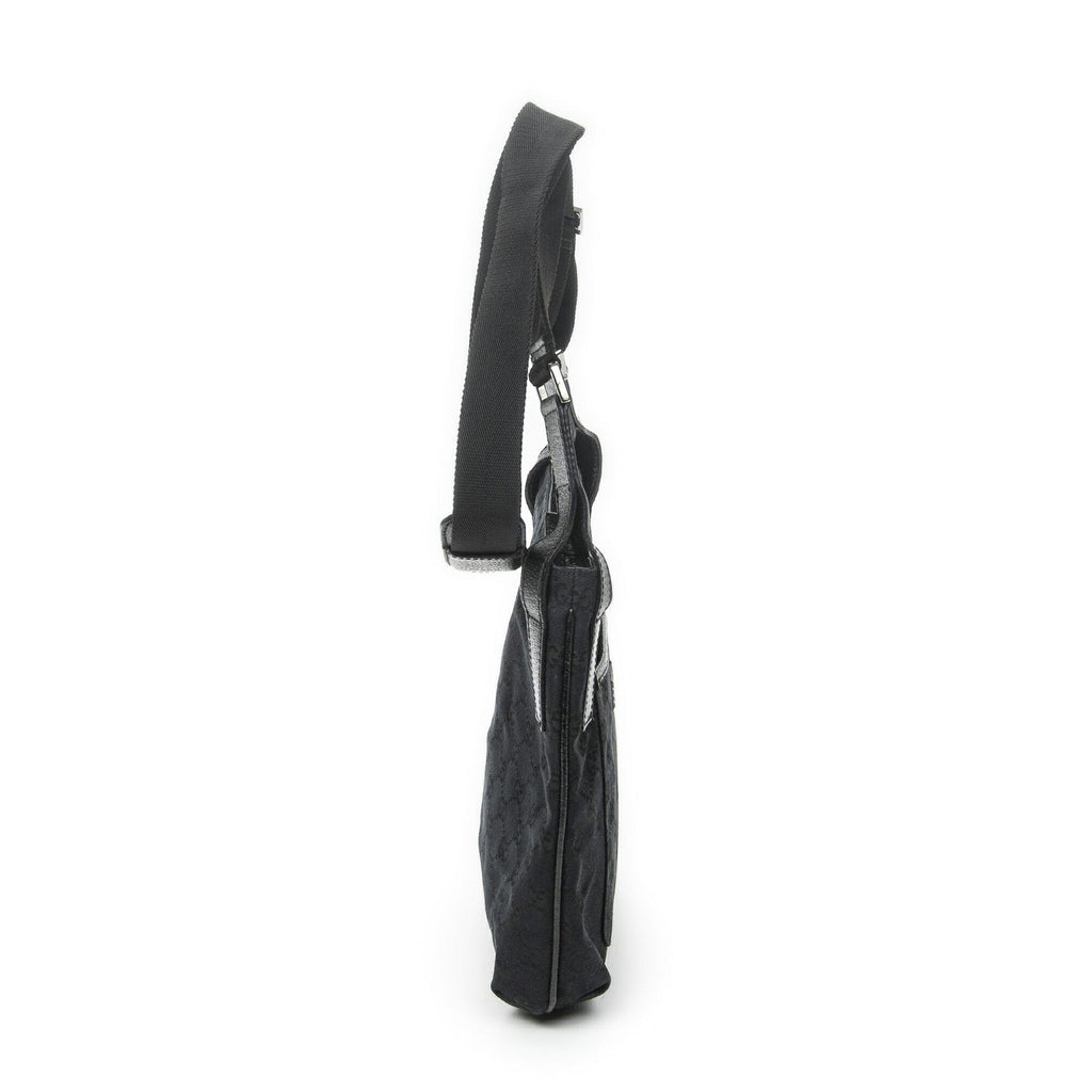 Gucci Front Slip Pocket Crossbody Black GG Canvas — view 4