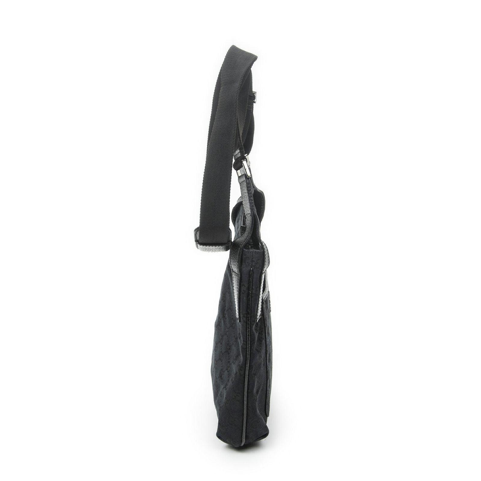Gucci Front Slip Pocket Crossbody Black GG Canvas — view 4