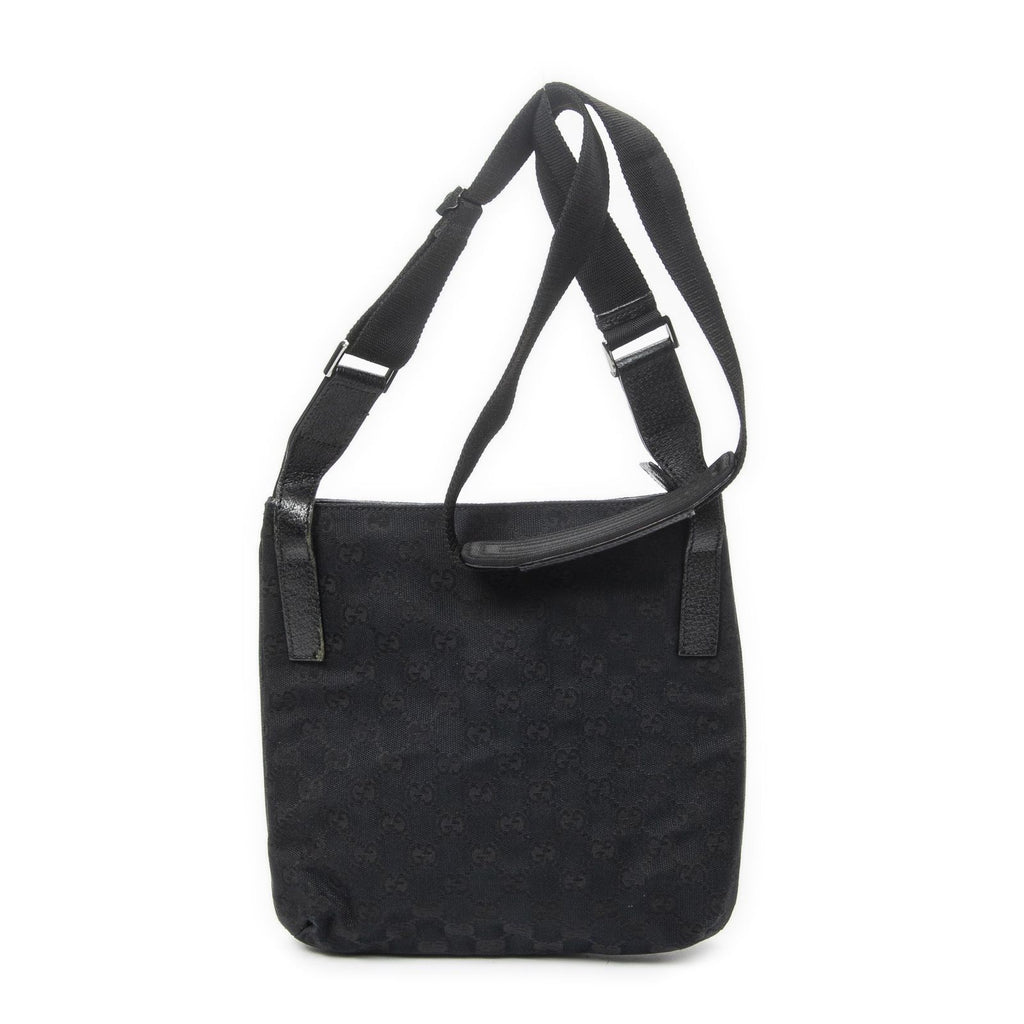 Gucci Front Slip Pocket Crossbody Black GG Canvas — view 5