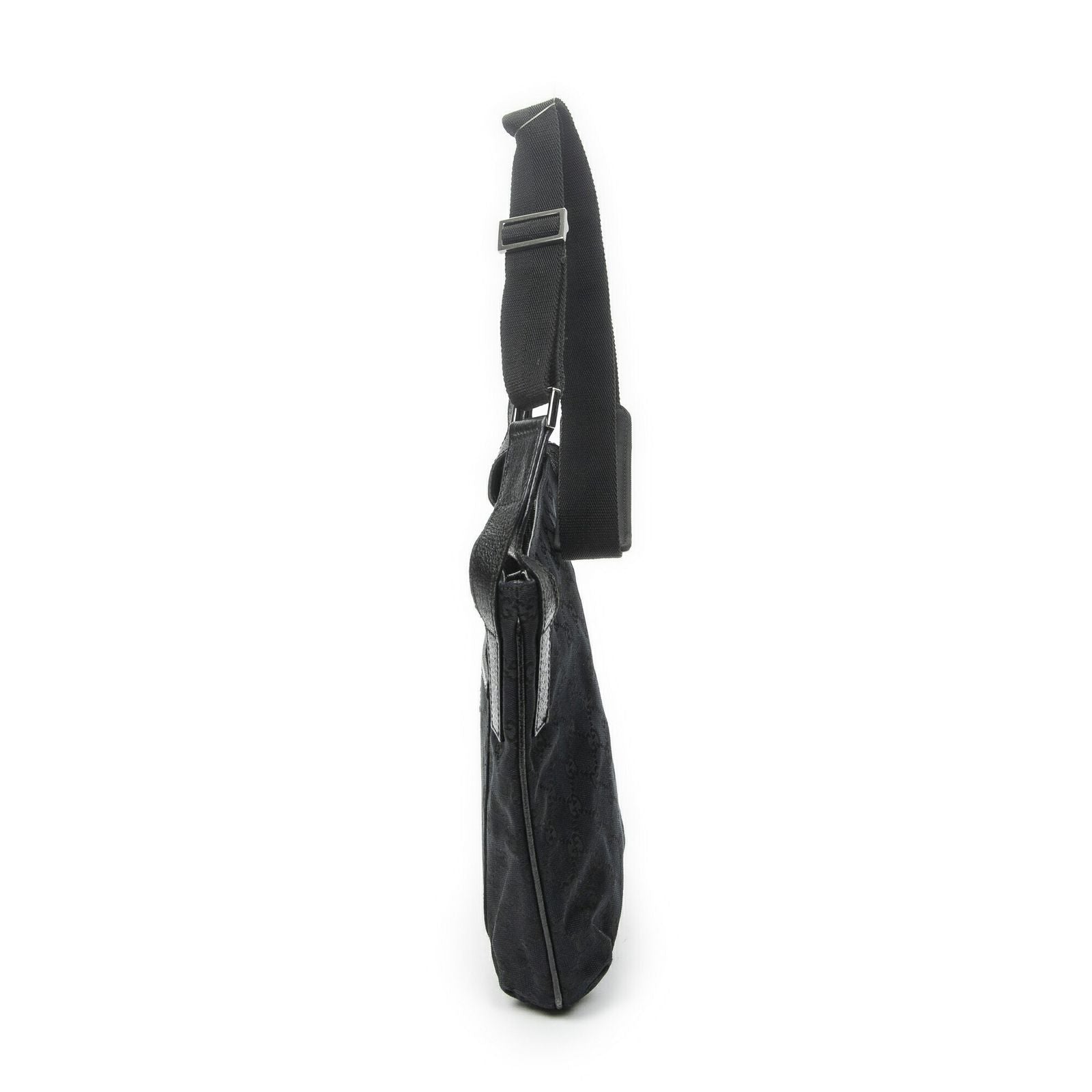 Gucci Front Slip Pocket Crossbody Black GG Canvas — view 3