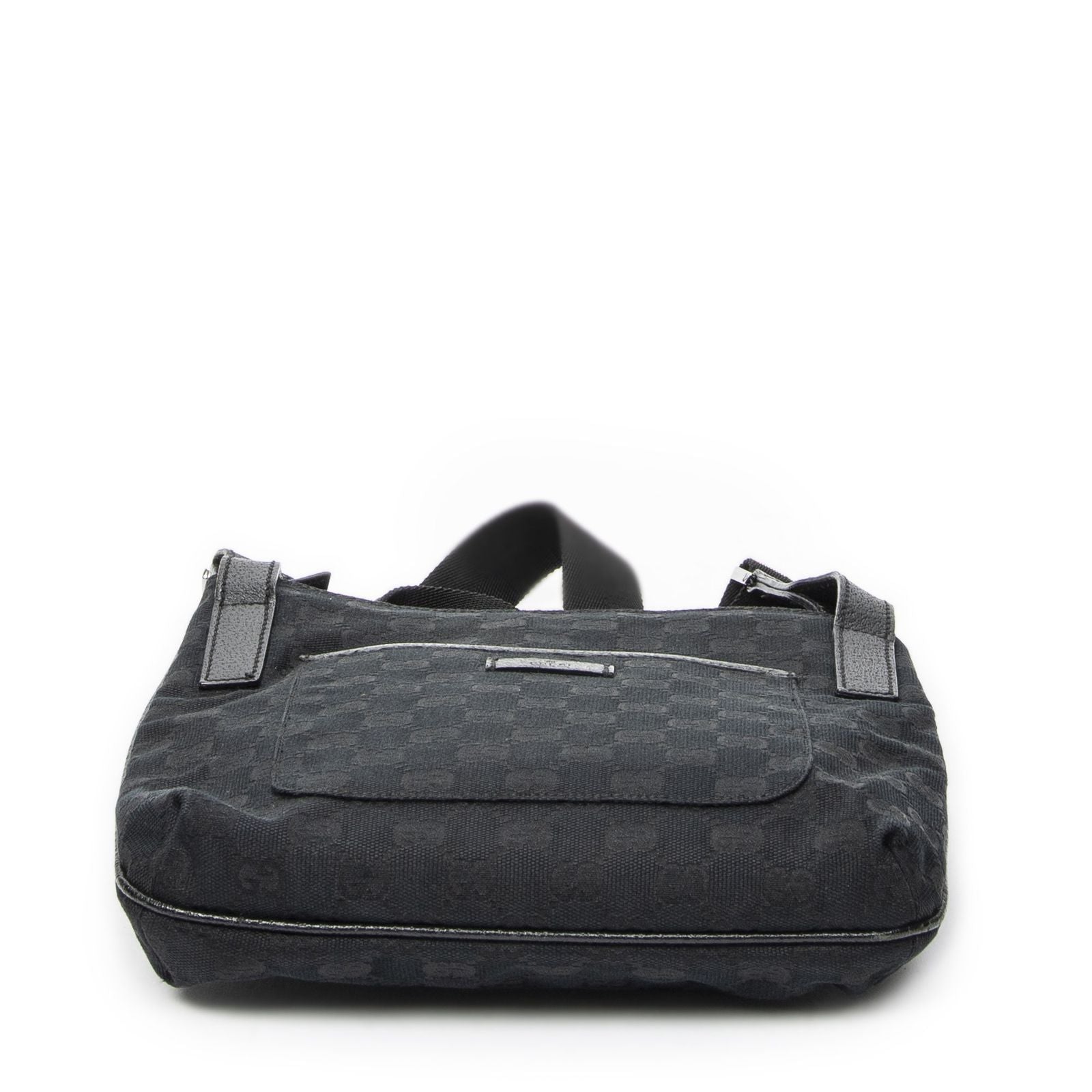 Gucci Front Slip Pocket Crossbody Black GG Canvas — view 6