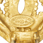 Chanel CC Diamond Clip on Earrings Gold Plated — view 3