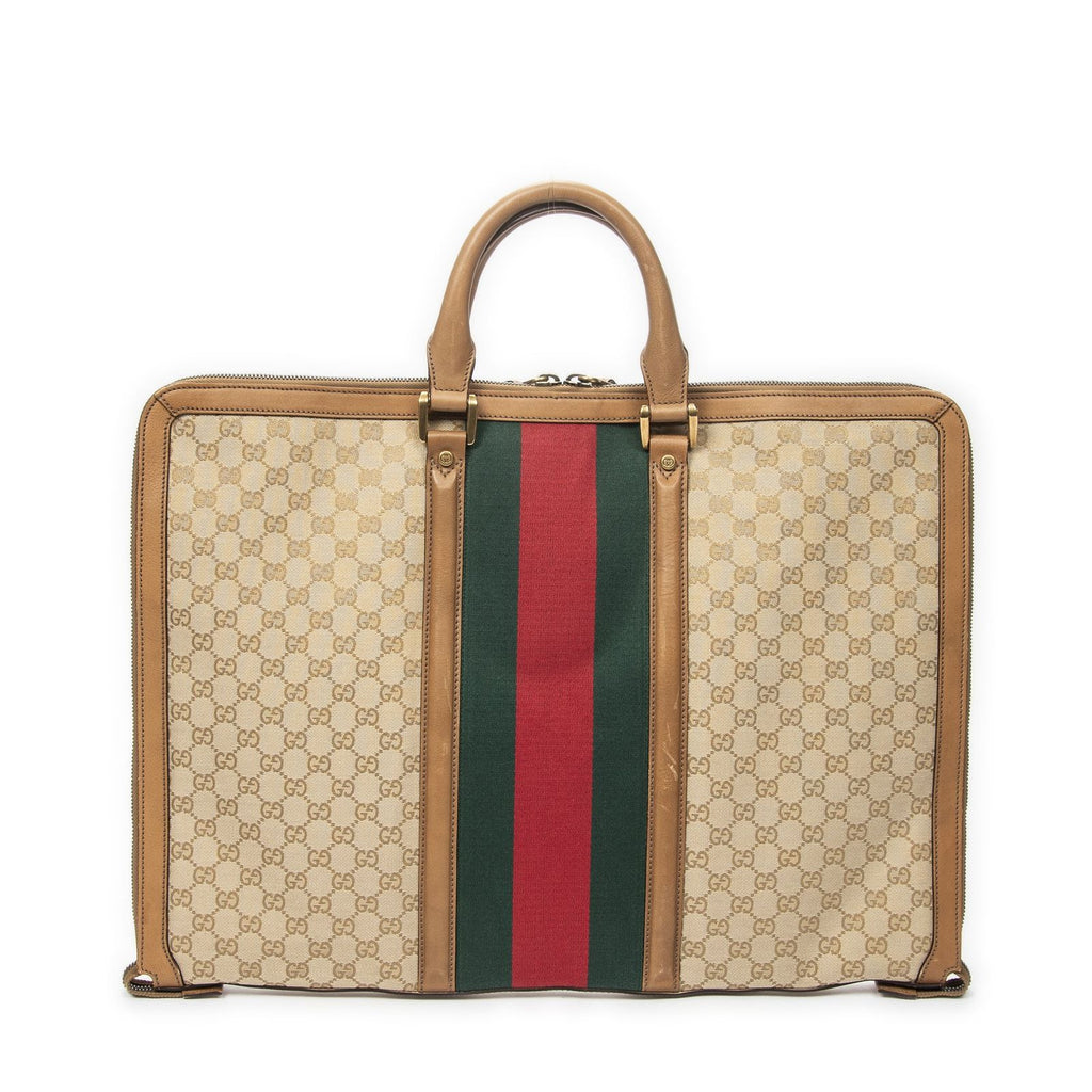 Gucci Garment Cover Tan Beige GG Canvas Handbag — view 5