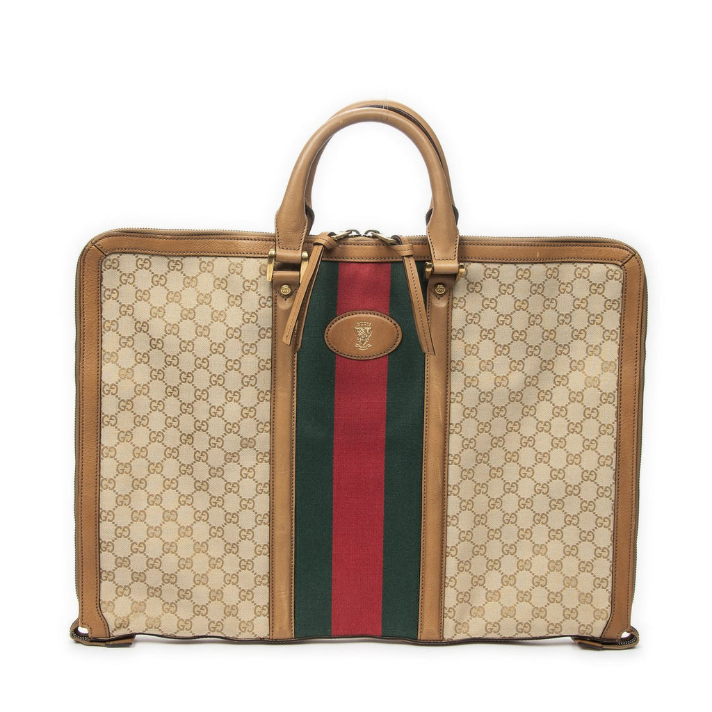 Gucci Garment Cover Tan Beige GG Canvas Handbag