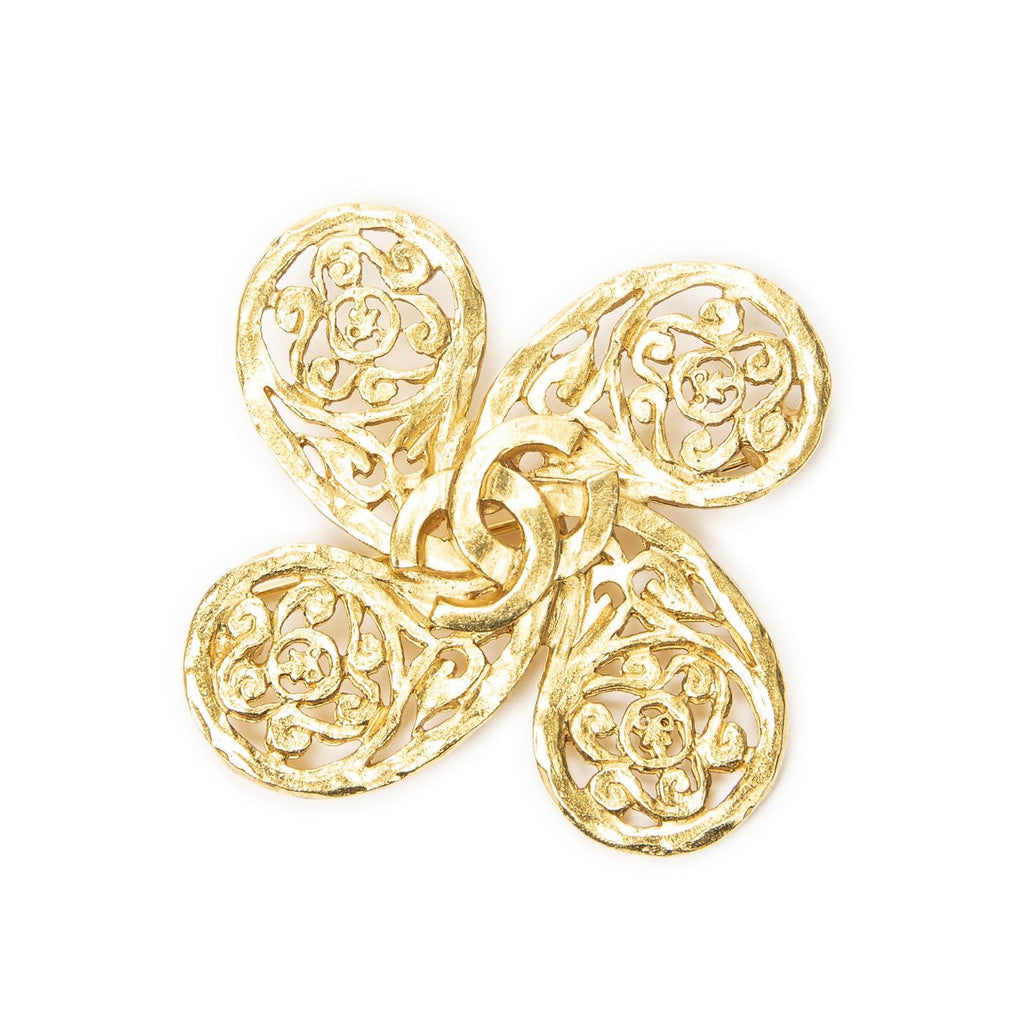Chanel CC Paisley Brooch