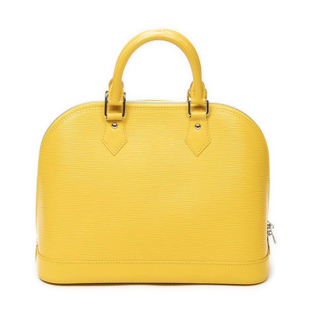 Louis Vuitton Alma Yellow Epi Handbag — view 5
