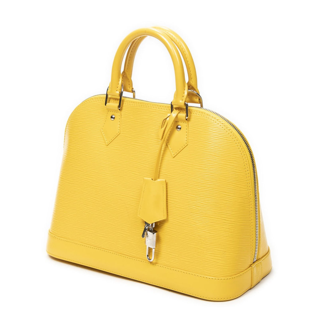 Louis Vuitton Alma Yellow Epi Handbag — view 2