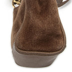 Gucci Vintage Mini Bamboo Top Handle Tote Brown Suede Leather — view 8