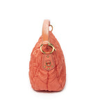Prada Zip Orange Matelasse Nylon Canvas Shoulder — view 4