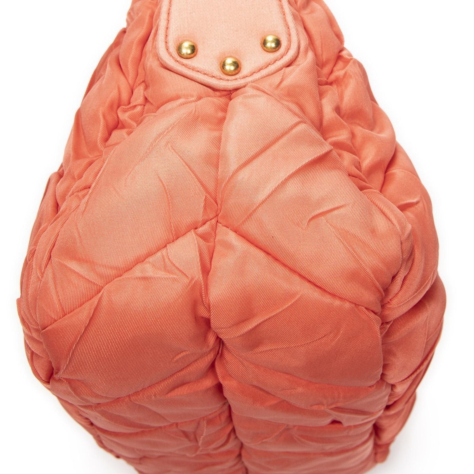 Prada Zip Orange Matelasse Nylon Canvas Shoulder — view 8