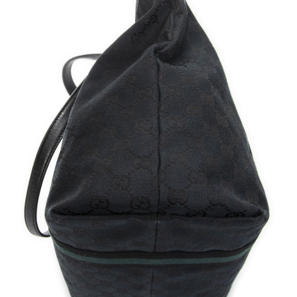 Gucci Medium Web Jolicoeur Tote Black GG Canvas — view 7