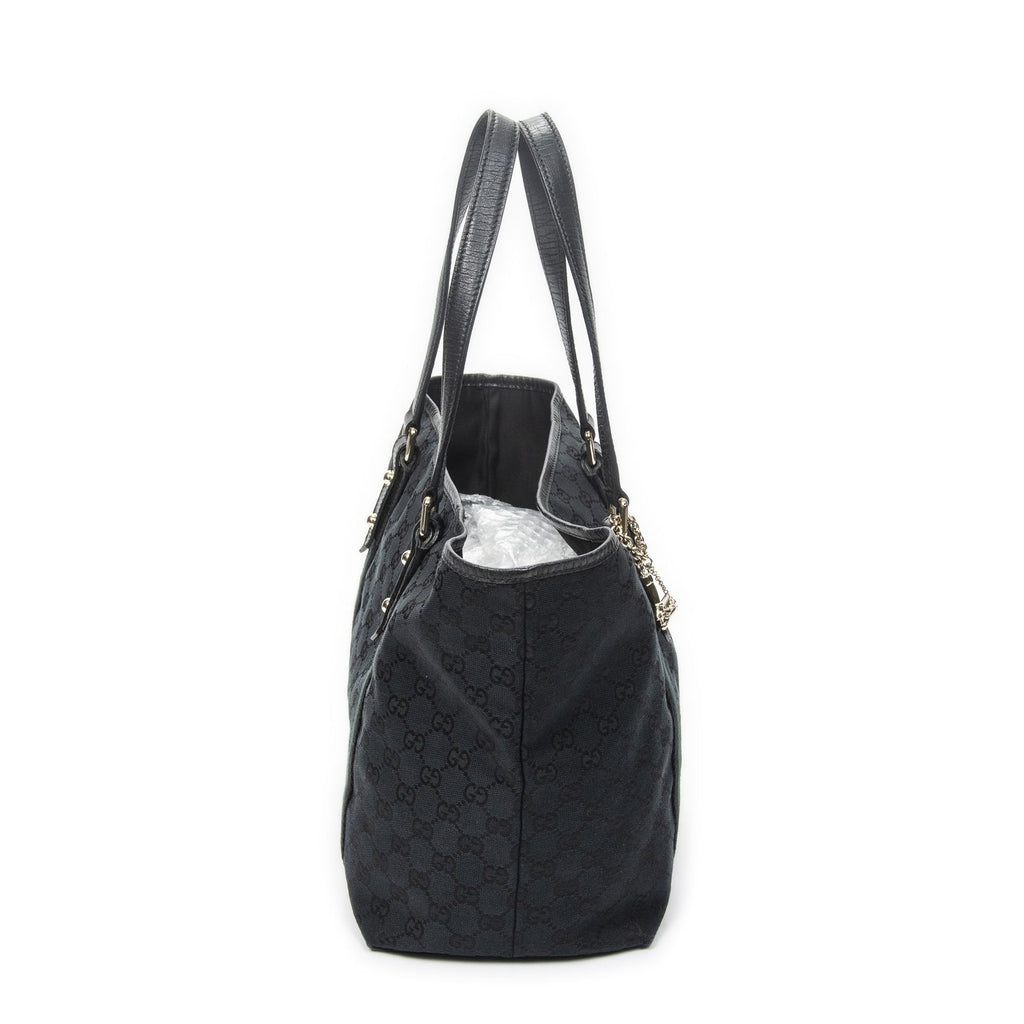 Gucci Medium Web Jolicoeur Tote Black GG Canvas — view 4
