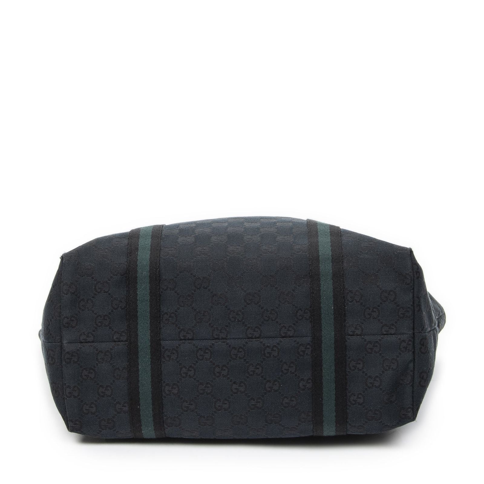 Gucci Medium Web Jolicoeur Tote Black GG Canvas — view 6