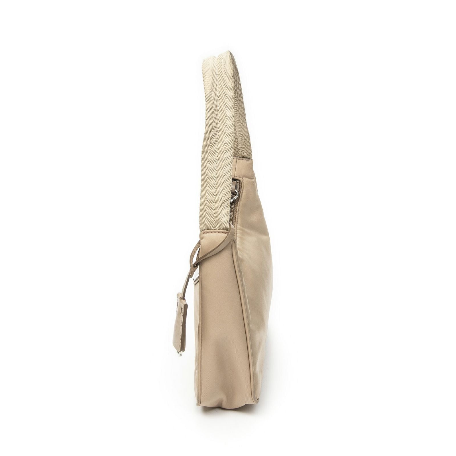 Prada Mini Zip Beige Nylon Canvas Handbag — view 3