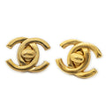 Chanel CC Turnlock Motif Clip on Earrings
