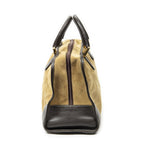 Loewe Vintage Beige Brown Suede Leather Handbag — view 3