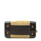 Loewe Vintage Beige Brown Suede Leather Handbag — view 6