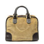 Loewe Vintage Beige Brown Suede Leather Handbag — view 5