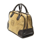 Loewe Vintage Beige Brown Suede Leather Handbag — view 2