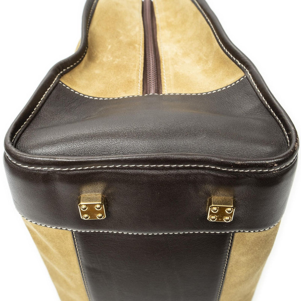 Loewe Vintage Beige Brown Suede Leather Handbag — view 7
