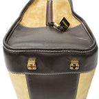Loewe Vintage Beige Brown Suede Leather Handbag — view 8