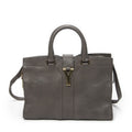 Saint Laurent Mini Cabas Chyc Gray Calfskin Leather Tote