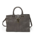 Saint Laurent Mini Cabas Chyc Gray Calfskin Leather Tote