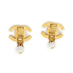 Chanel CC Turnlock Clip on Earrings Gold Plated — view 3