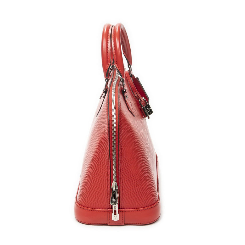 Louis Vuitton Alma Coquelicot Epi Handbag — view 4