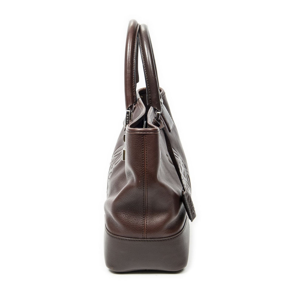 Loewe Vintage Anagram Tote Brown Calfskin Leather — view 3