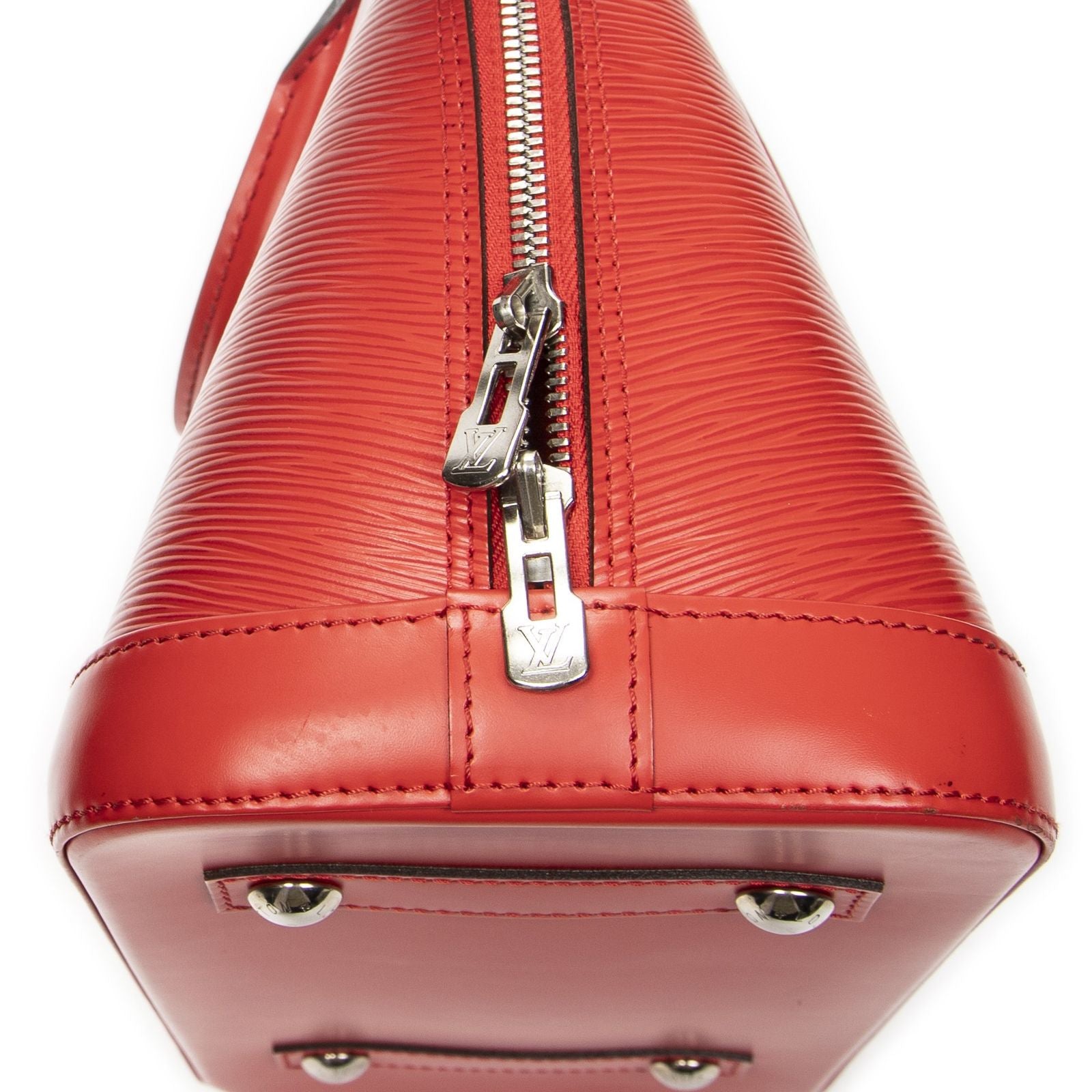 Louis Vuitton Alma Coquelicot Epi Handbag — view 8