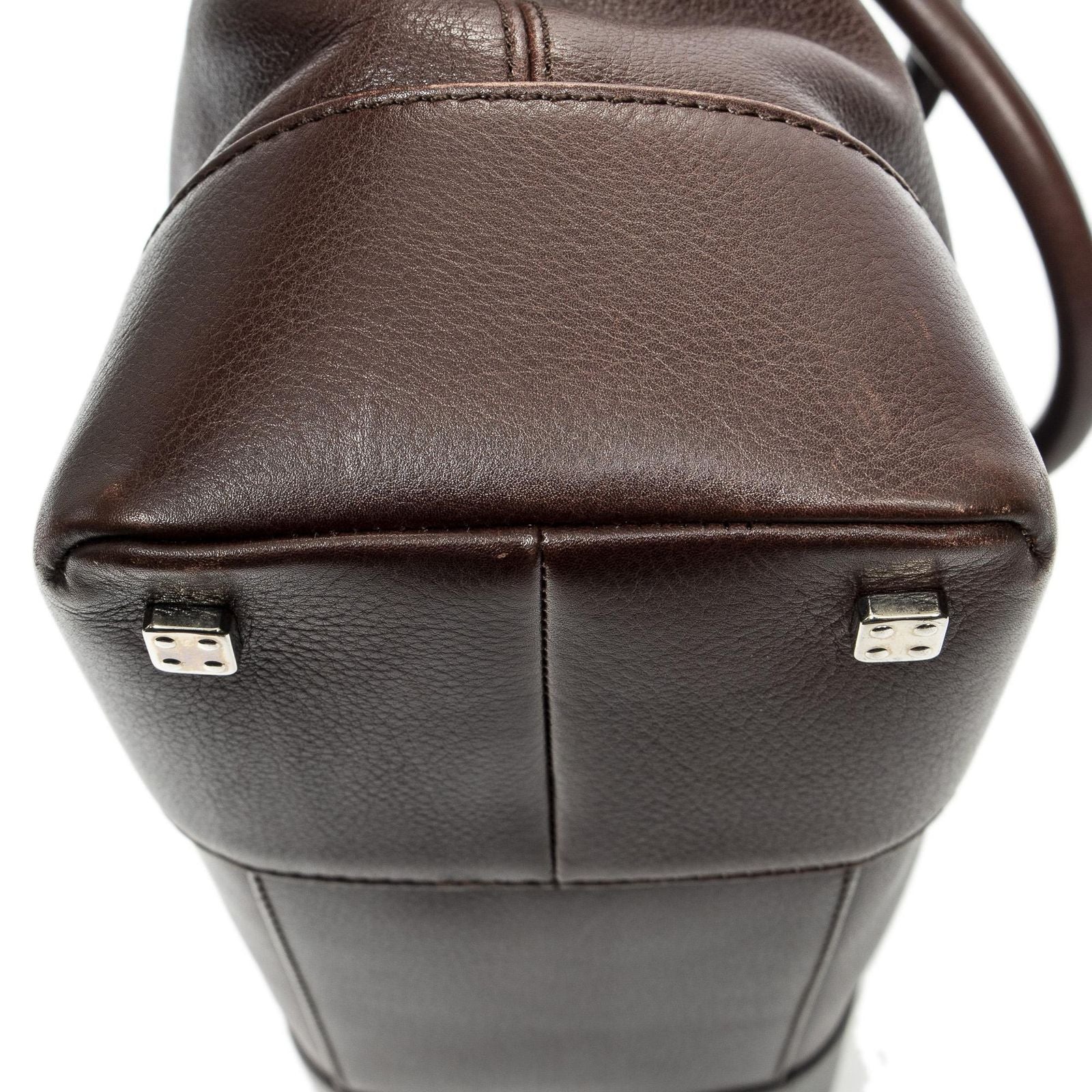 Loewe Vintage Anagram Tote Brown Calfskin Leather — view 8