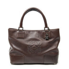 Loewe Vintage Anagram Tote Brown Calfskin Leather
