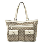 Gucci Abbey Pochette Ivory Beige GG Canvas Shoulder