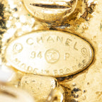Chanel CC Logo Round Clip Type Earrings Gold Plated — view 3