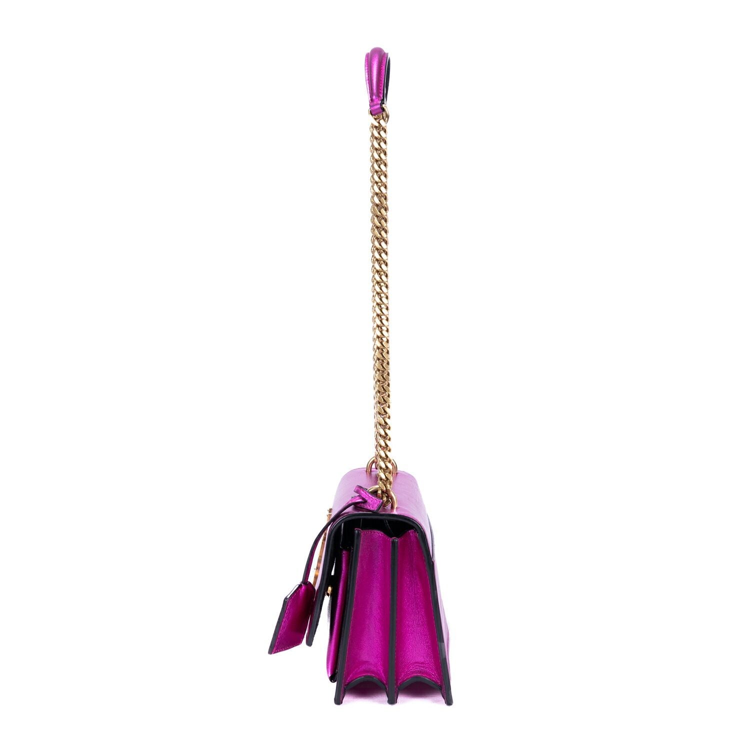 Saint Laurent Metallic Small Sunset Metallicpink Calfskina Shoulder — view 3