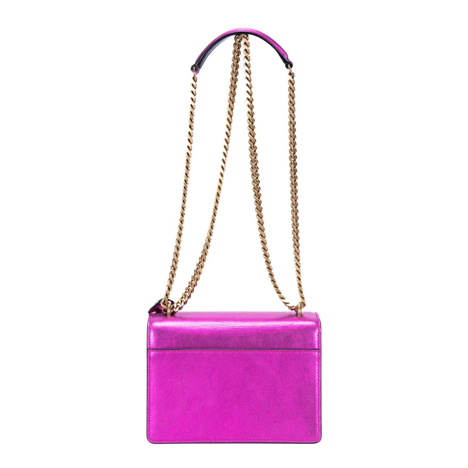 Saint Laurent Metallic Small Sunset Metallicpink Calfskina Shoulder — view 5